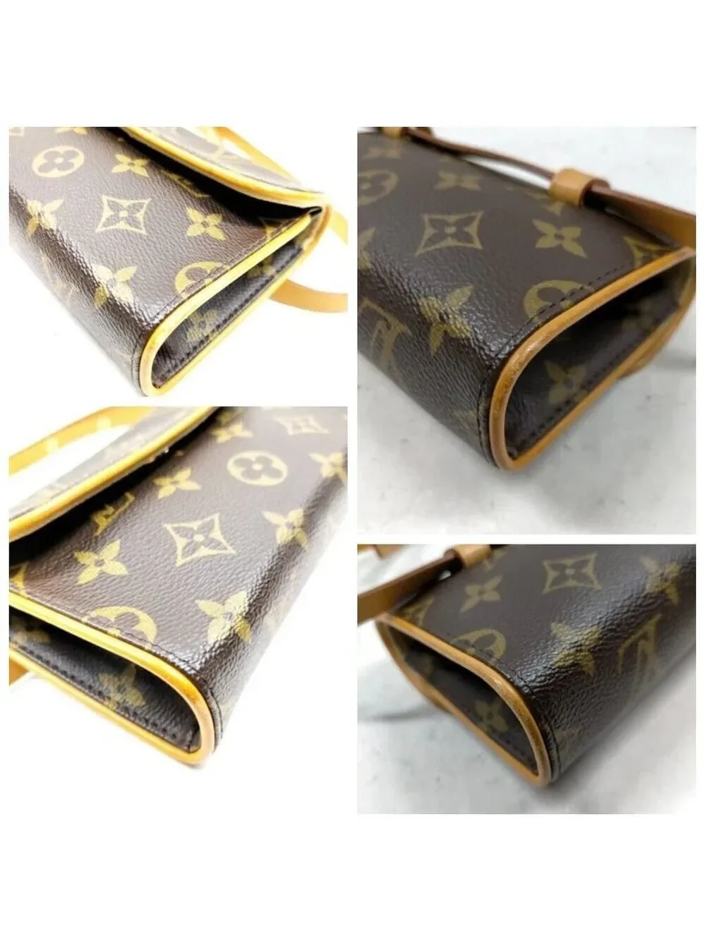 Louis Vuitton LV Shoulder Bag Pochette Florentine Brown Monogram 600-052225
